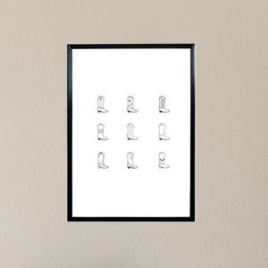 Wall Art or Instant Print | Cowboy Boots | Gift Idea | Rustic | Decor